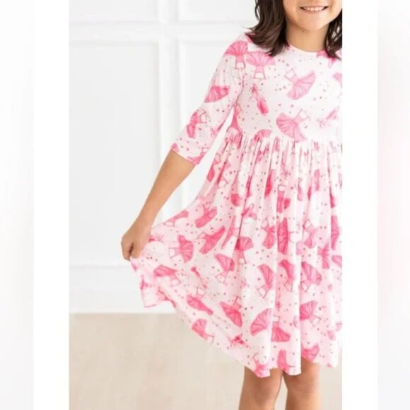 2 Mila & Rose Dresses - Size 4T - Pink Ballet Tutus & Fairy Tale Dragon Princess - Picture 5 of 6